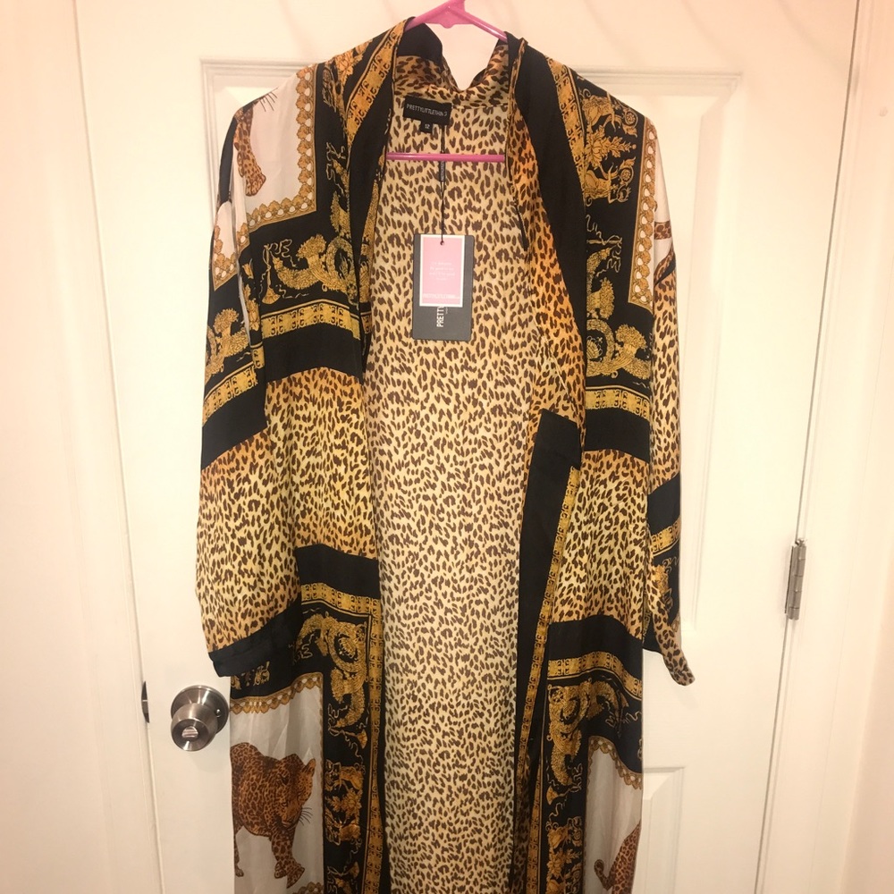 Maxi leopard Versace like kimono